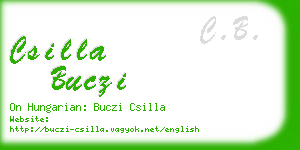 csilla buczi business card